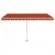 Produktbild 3 för Fristående markis manuellt infällbar 400x350 cm orange/brun