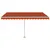 Produktbild 2 för Fristående markis automatisk 400x350 cm orange/brun