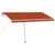 Produktbild 4 för Fristående markis automatisk 400x350 cm orange/brun