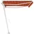 Produktbild 5 för Fristående markis automatisk 400x350 cm orange/brun