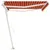 Produktbild 5 för Automatisk markis med vindsensor & LED 400x350 cm orange/brun
