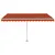 Produktbild 2 för Fristående markis automatisk 450x350 cm orange/brun