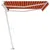 Produktbild 5 för Fristående markis automatisk 450x350 cm orange/brun