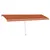 Produktbild 2 för Fristående markis manuellt infällbar 600x350 cm orange/brun 