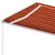 Produktbild 7 för Fristående markis manuellt infällbar 600x350 cm orange/brun 