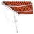Produktbild 3 för Fristående automatisk markis 600x350 cm orange/brun