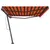 Produktbild 5 för Fristående markis manuellt infällbar 600x300 cm orange/brun