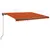 Produktbild 11 för Markis manuellt infällbar med LED 400x350 cm orange och brun