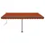 Produktbild 3 för Fristående markis automatisk 400x350 cm orange/brun