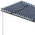 Produktbild 6 för Fristående markis manuellt infällbar 450x350 cm blå/vit