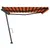 Produktbild 4 för Fristående markis manuellt infällbar 450x350 cm orange/brun
