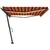 Produktbild 5 för Markis med LED manuellt infällbar 500x350 cm orange/brun