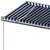 Produktbild 6 för Fristående markis manuellt infällbar 600x350 cm blå/vit