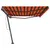 Produktbild 5 för Fristående markis manuellt infällbar 600x350 cm orange/brun