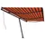 Produktbild 2 för Fristående automatisk markis 600x350 cm orange/brun