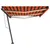Produktbild 4 för Automatisk markis med vindsensor & LED 600x350 cm orange/brun