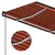 Produktbild 6 för Automatisk markis med vindsensor & LED 4x3,5 m orange/brun