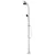 Produktbild 3 för Trädgårdsdusch med grått golv 220 cm aluminium