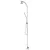 Produktbild 4 för Trädgårdsdusch med grått golv 220 cm aluminium