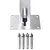 Produktbild 7 för Trädgårdsdusch med grått golv 220 cm aluminium