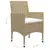 Produktbild 10 för Matgrupp för trädgården 5 delar beige