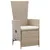 Produktbild 10 för Matgrupp för trädgården 5 delar beige