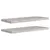Produktbild 2 för Svävande vägghyllor 2 st betonggrå 80x23,5x3,8 cm MDF