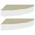 Produktbild 2 för Svävande hörnhyllor 2 st ek och vit 35x35x3,8 cm MDF