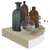 Produktbild 3 för Svävande hörnhyllor 2 st ek och vit 35x35x3,8 cm MDF