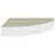 Produktbild 4 för Svävande hörnhyllor 2 st ek och vit 35x35x3,8 cm MDF