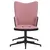 Produktbild 2 för Vilstol med fotpall rosa sammet och PVC