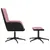 Produktbild 3 för Vilstol med fotpall rosa sammet och PVC