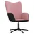 Produktbild 5 för Vilstol med fotpall rosa sammet och PVC