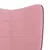 Produktbild 8 för Vilstol med fotpall rosa sammet och PVC