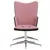 Produktbild 2 för Vilstol med fotpall rosa sammet och PVC