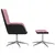 Produktbild 3 för Vilstol med fotpall rosa sammet och PVC