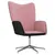 Produktbild 5 för Vilstol med fotpall rosa sammet och PVC