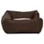 Produktbild 4 för Hundbädd brun och vit 85,5x70x23 cm fleece med linnelook