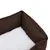 Produktbild 6 för Hundbädd brun och vit 85,5x70x23 cm fleece med linnelook