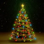 Ljusnät för julgran 180 lysdioder flerfärgad 180 cm