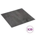 Självhäftande golvplankor 20 st PVC 1,86 m² brun