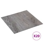 Självhäftande golvplankor 20 st PVC 1,86 m² ljusbrun