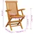 Produktbild 11 för Trädgårdsstolar med beige dynor 8 st massiv teak