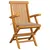 Produktbild 3 för Trädgårdsstolar med beige dynor 8 st massiv teak