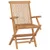 Produktbild 4 för Trädgårdsstolar med beige dynor 8 st massiv teak