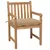 Produktbild 3 för Trädgårdsstolar 6 st med beige dynor massiv teak