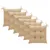 Produktbild 7 för Trädgårdsstolar 6 st med beige dynor massiv teak