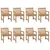 Produktbild 2 för Trädgårdsstolar 8 st med beige dynor massiv teak