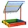 Sandlåda med justerbart tak granträ flerfärgad UV50