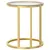 Produktbild 4 för Sidobord guld och transparent 45 cm härdat glas